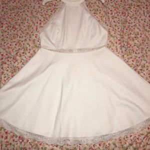 white dress with lace